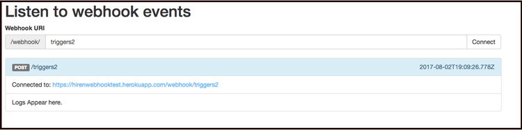 Listening to webhook events