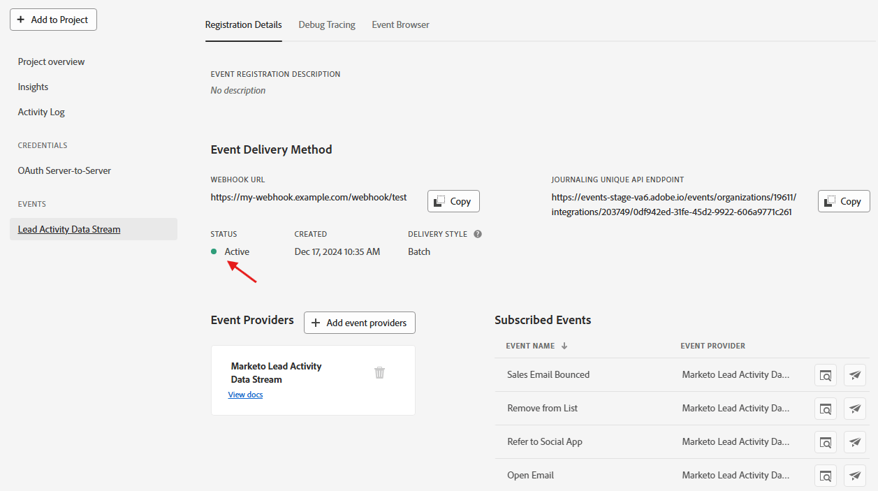 Verify setup