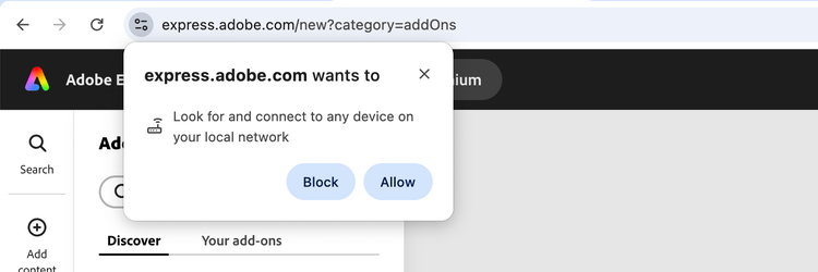 Local Network Access Error