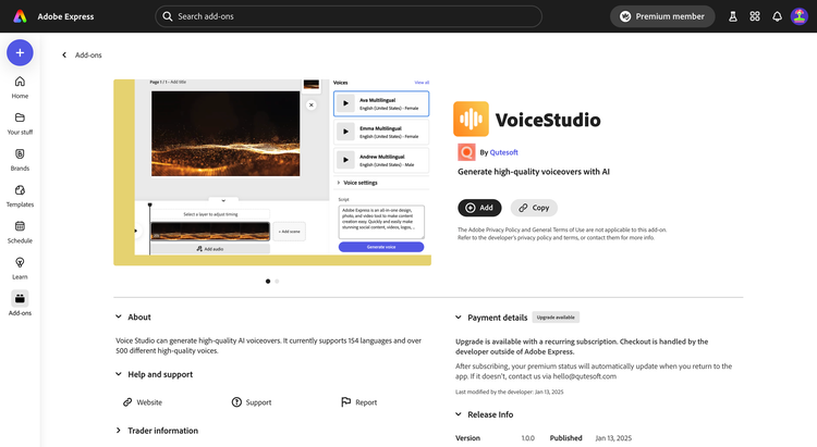 Adobe Express add-ons