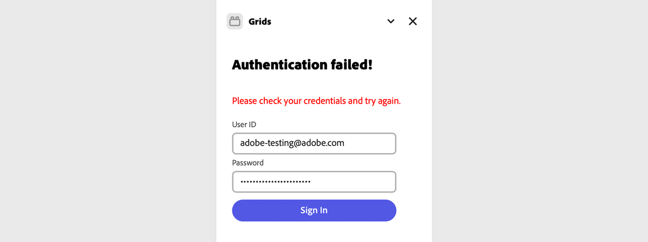 rejections authentication failed