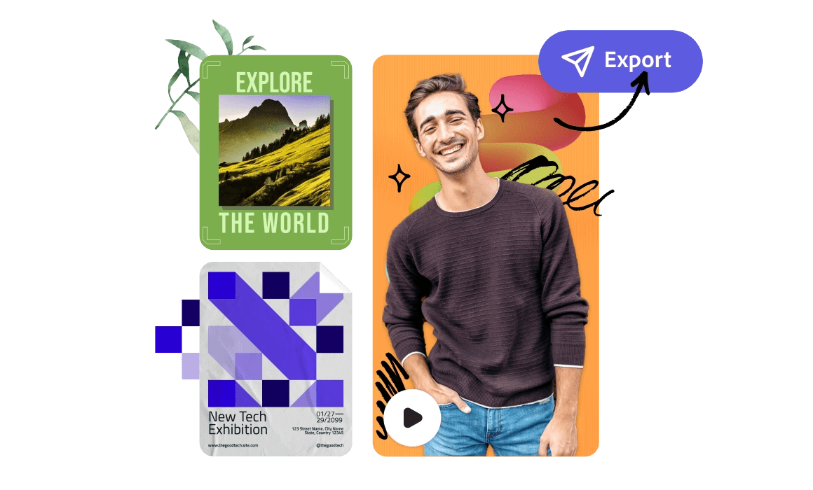 Abstract illustration of services being connected in a secure manner