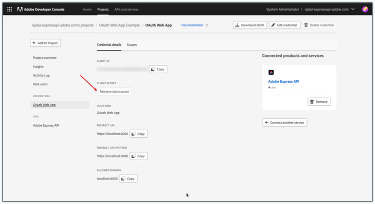 OAuth WebApp Credentials