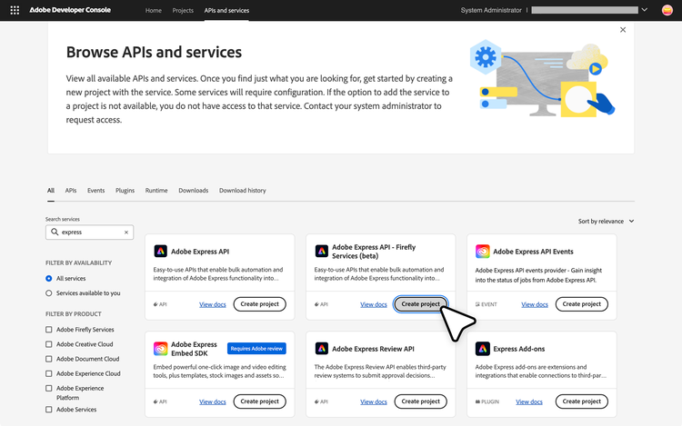 Express API product card