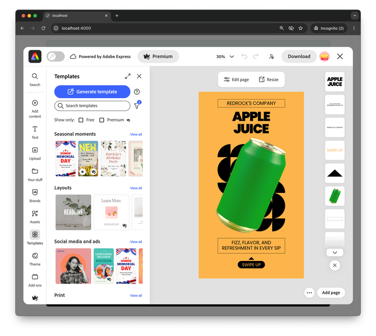 Variation in Embed SDK