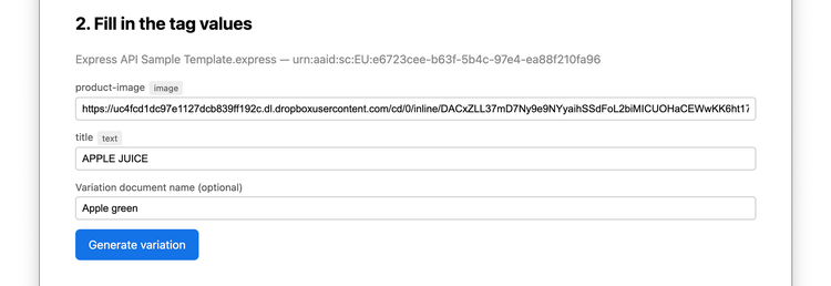 Filled out tag mappings