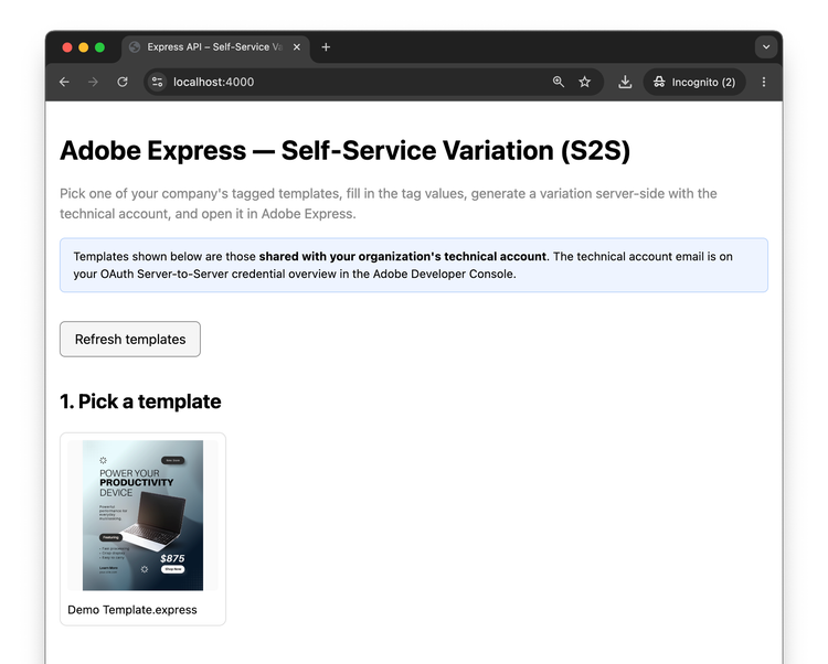 List the company's tagged templates