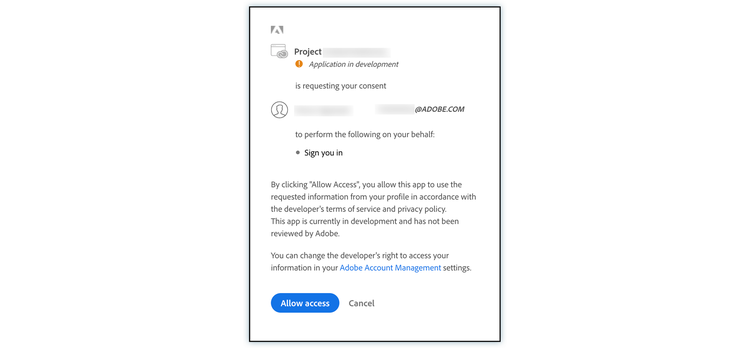 OAuth consent screen