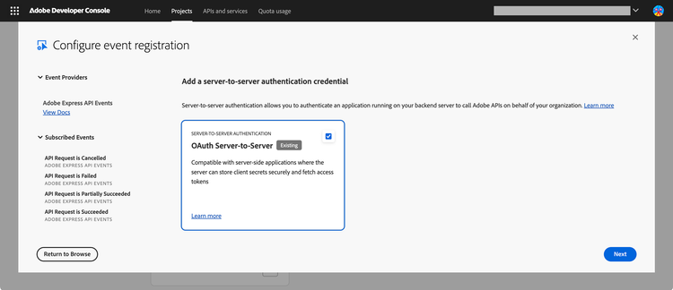 Developer Console Add to Server to Server
