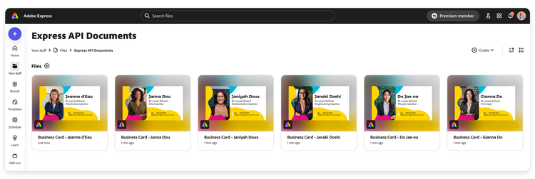 Final result on Adobe Express