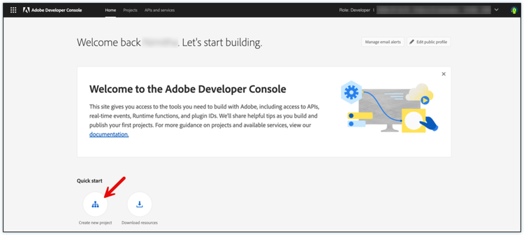 Create a new project