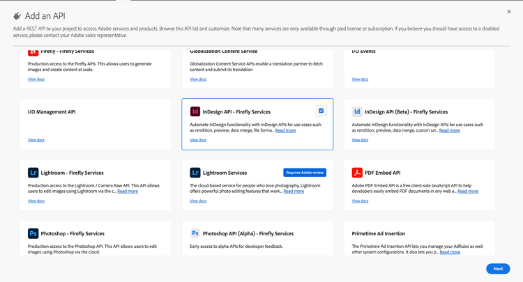 InDesign APIs Onboarding