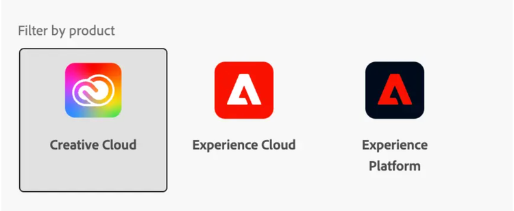 Filter by Creative Cloud