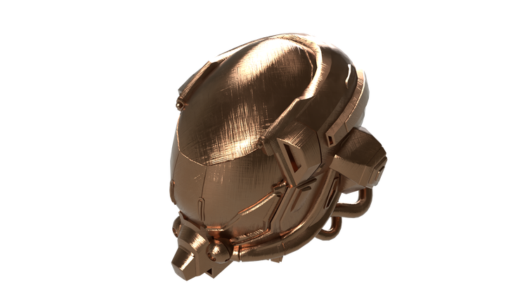 DamagedHelmet.glb - Custom Material