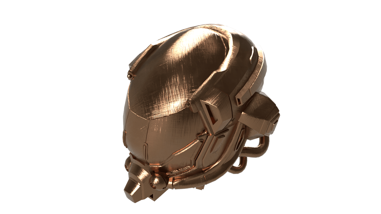 DamagedHelmet.glb - Custom Material