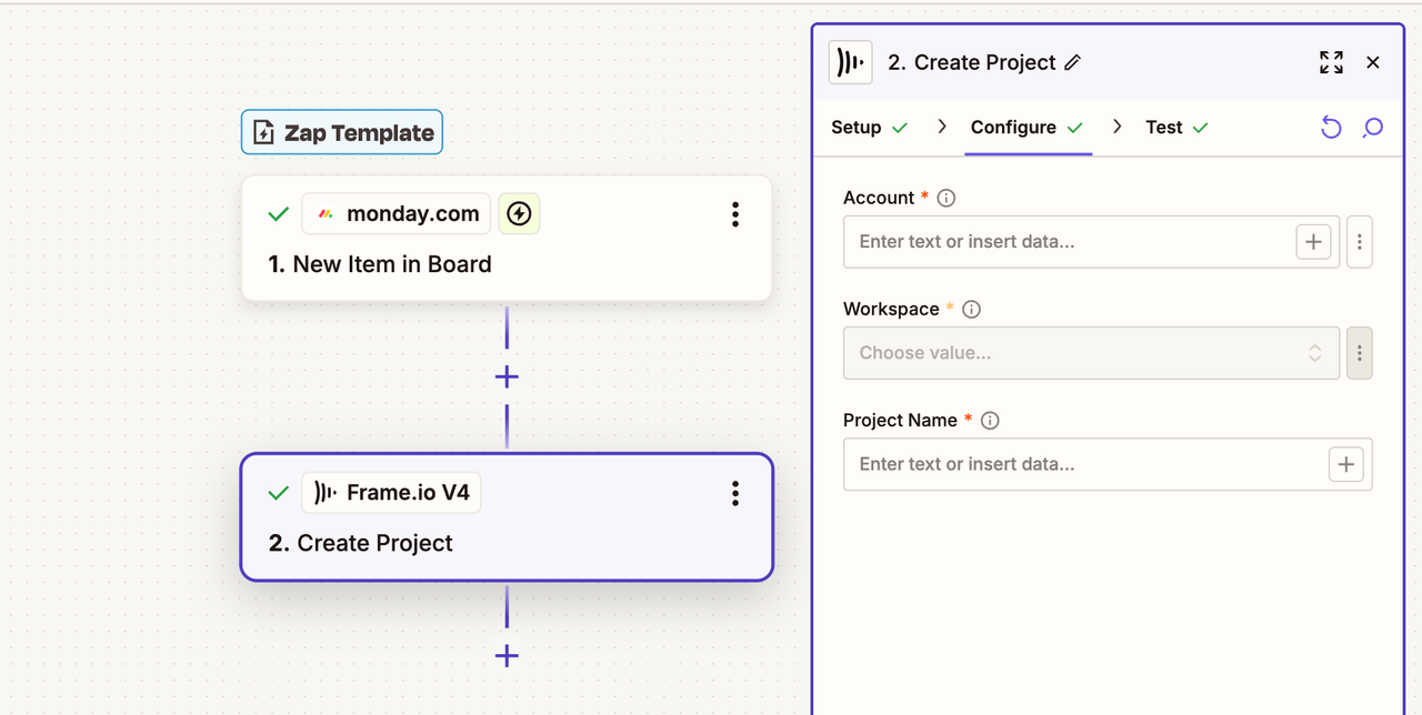 Screenshot of Workflow