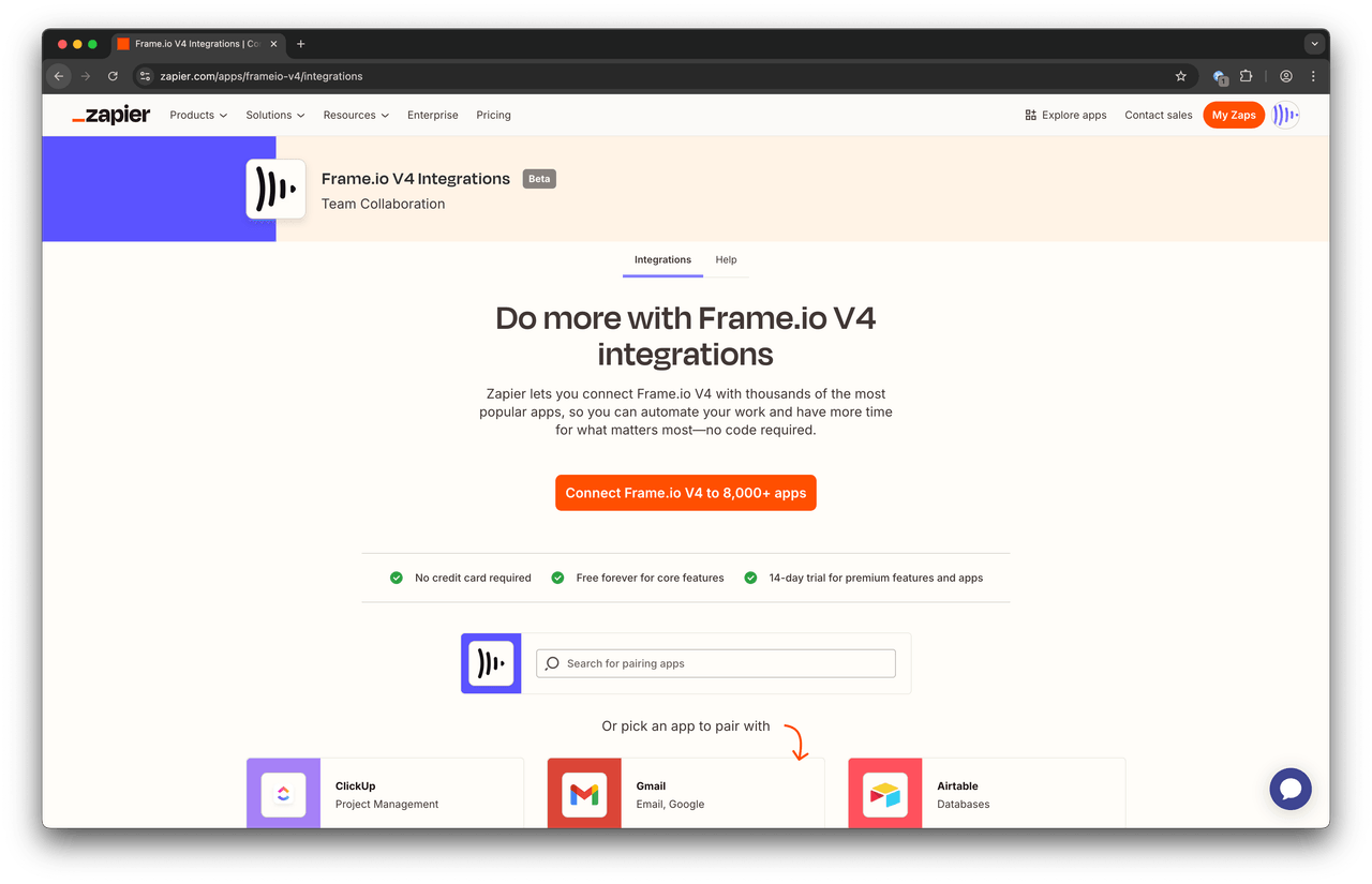 Zapier Integrations Example