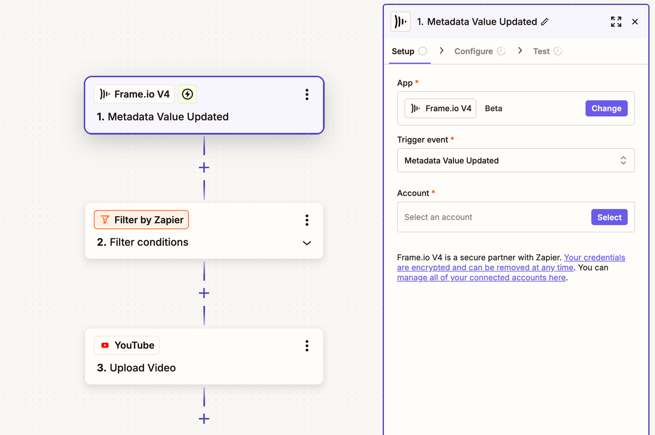Screenshot of Workflow