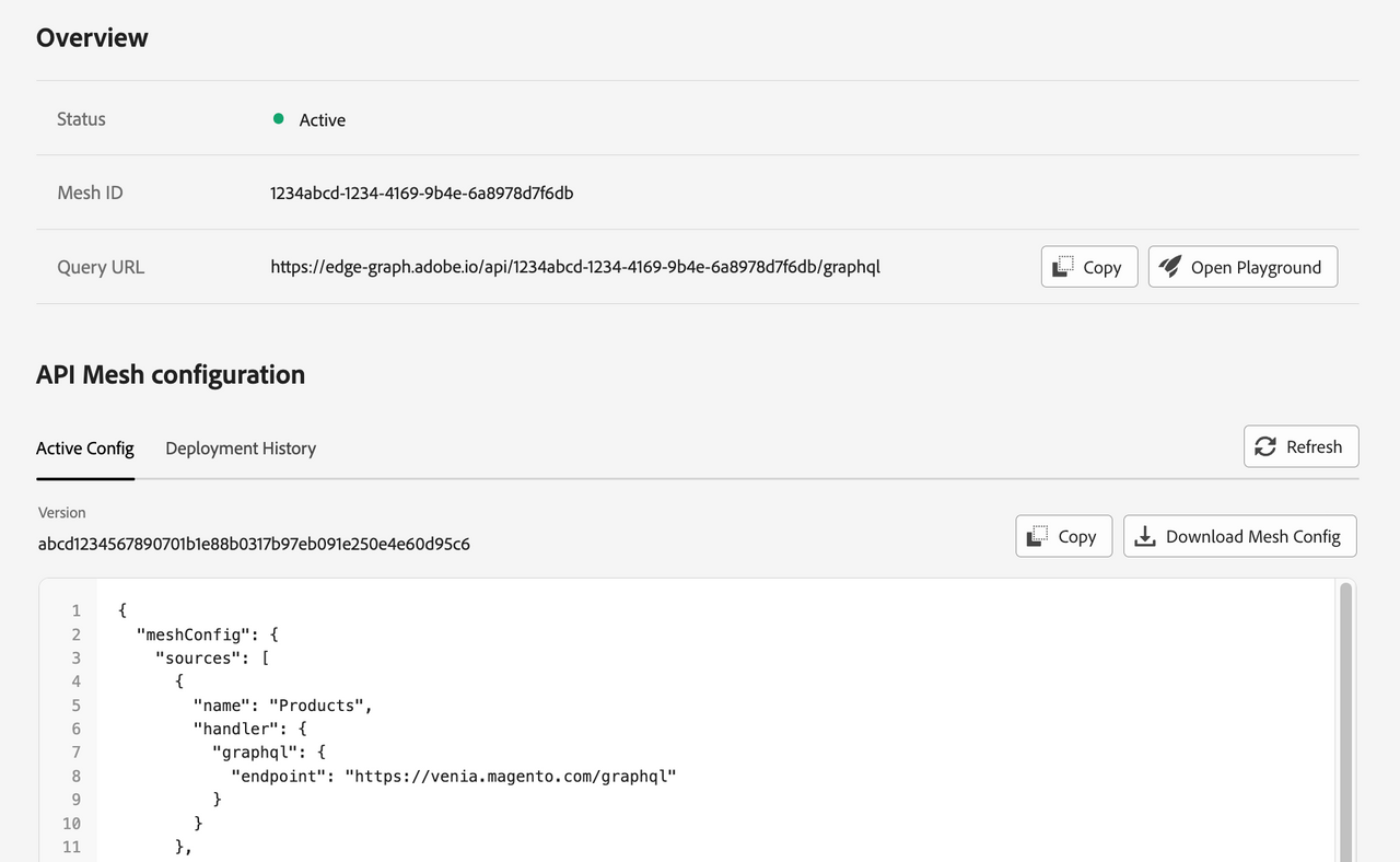 api mesh details