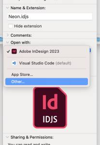 Mac Text-Editor Association for .idjs Files
