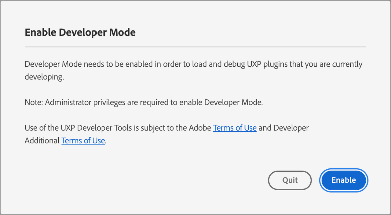 Enable Developer Mode