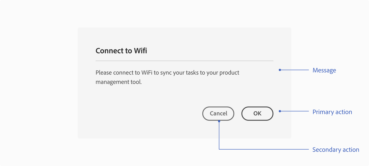 This shows an alert example for a network connectivity issue