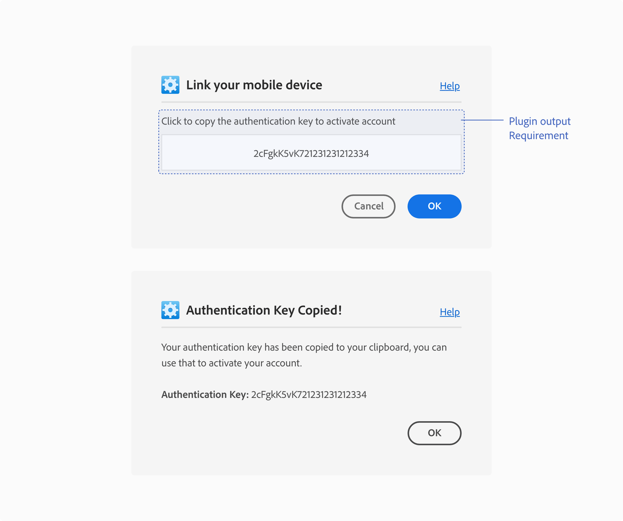 This shows the plugin output example