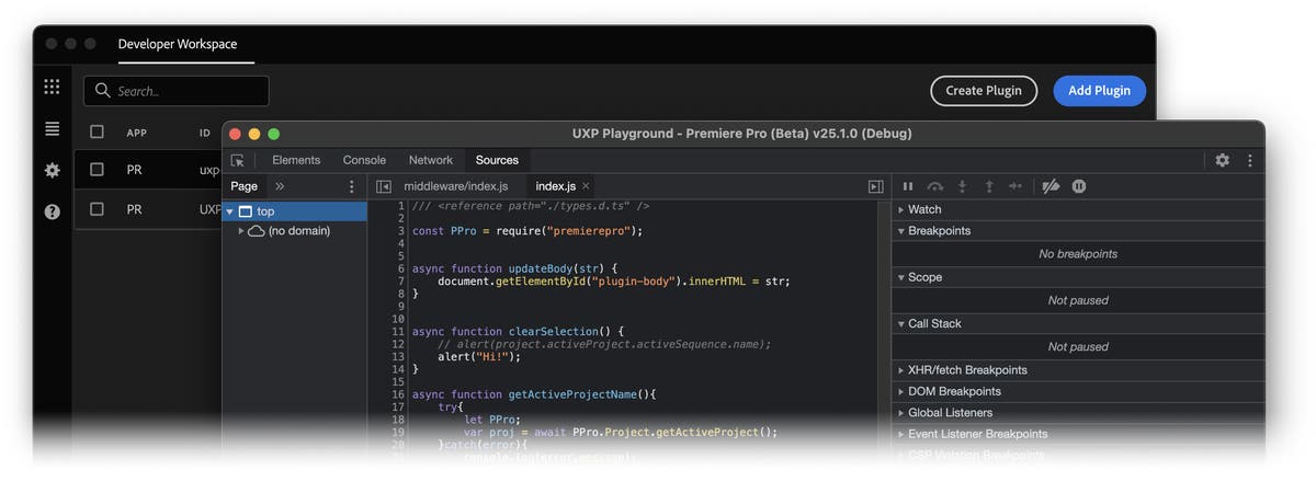 The Premiere UXP API