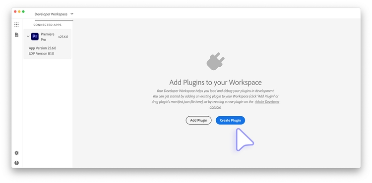 UXP Developer Tool - Create Plugin