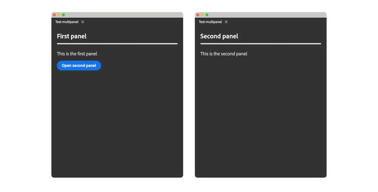 Multiple panels