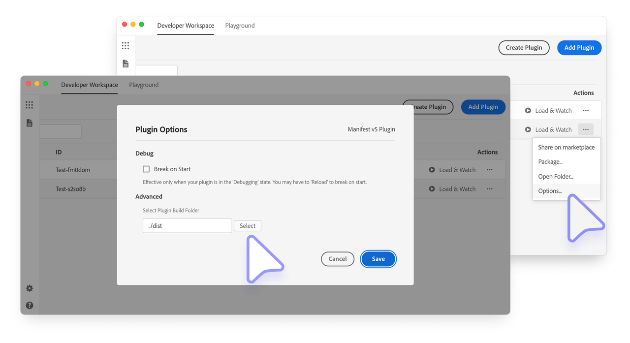 UDT - Advanced options: distribution folder