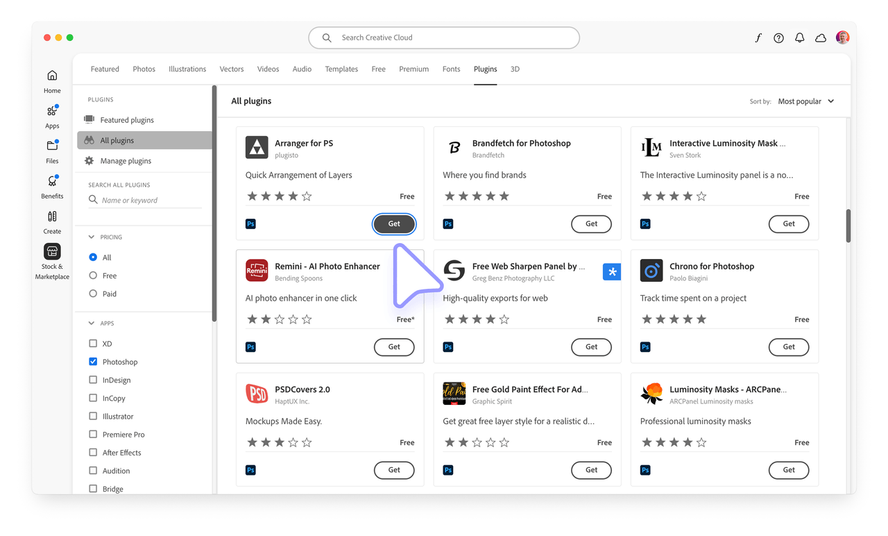 Creative Cloud Marketplace