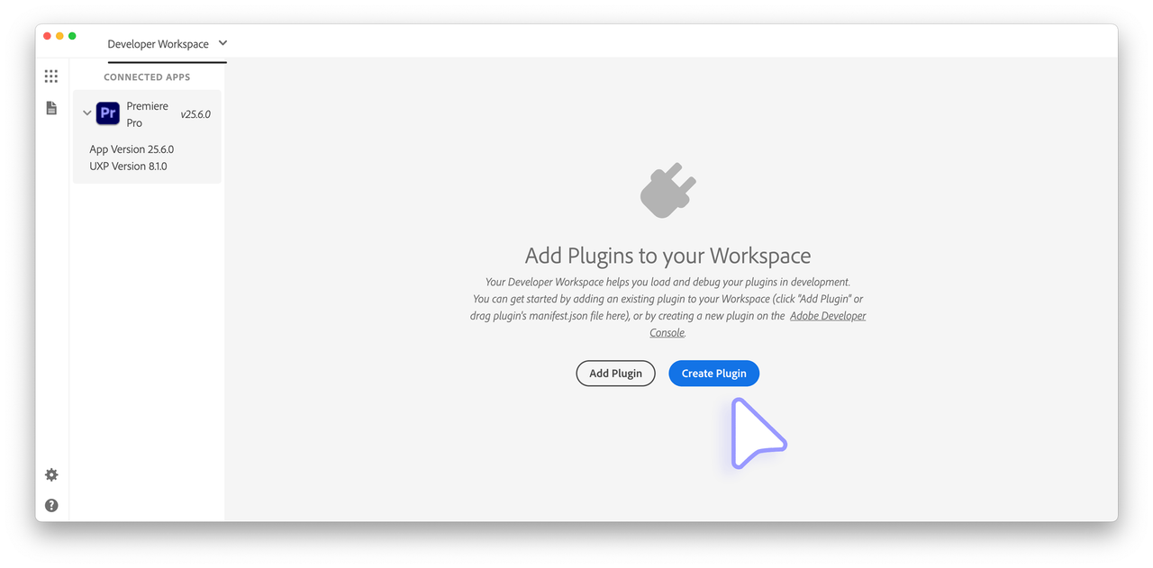 UXP Developer Tool - Create Plugin
