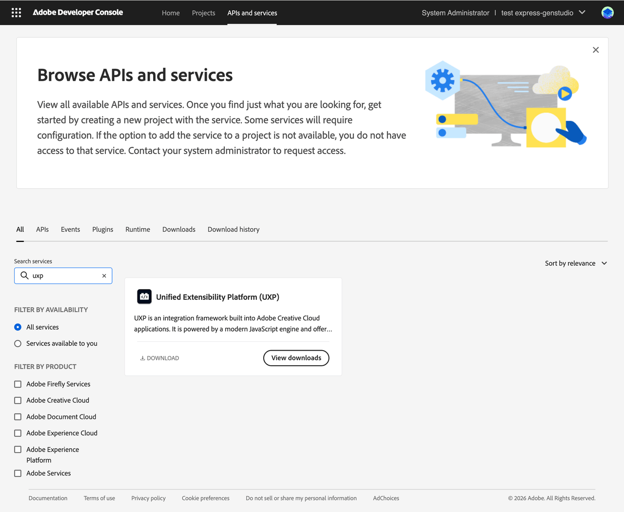 Adobe Developer Console