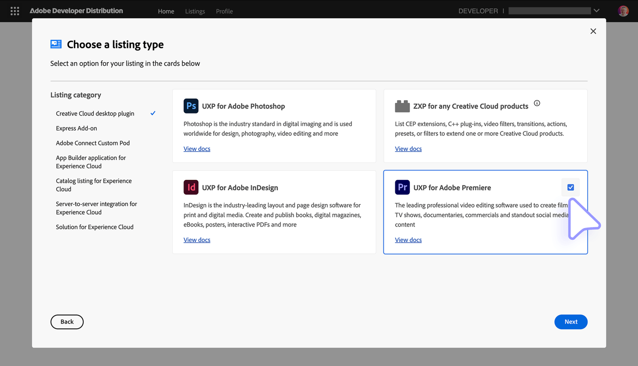 Developer Distribution - Product cards
