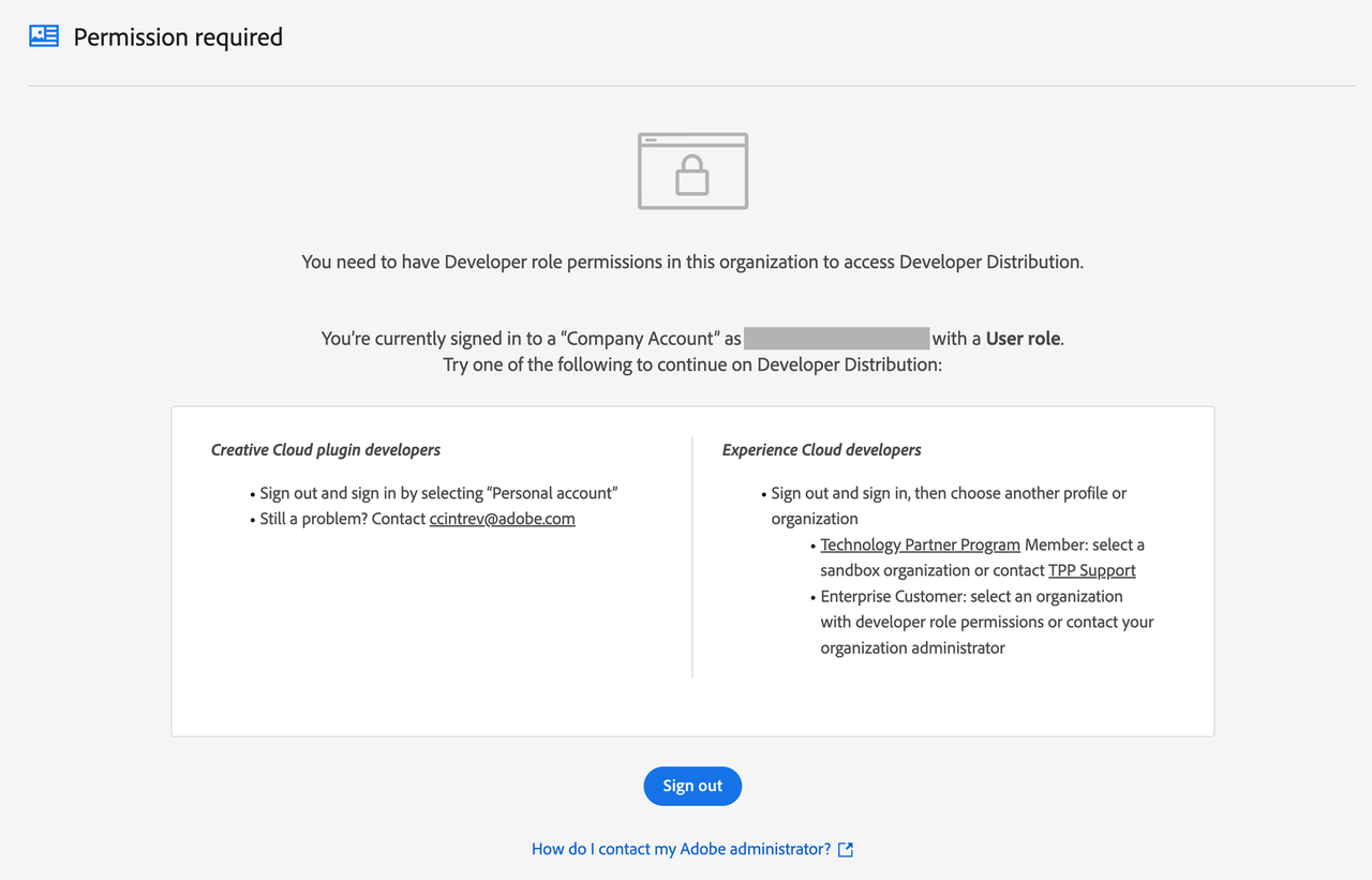 Developer Distribution - permission required