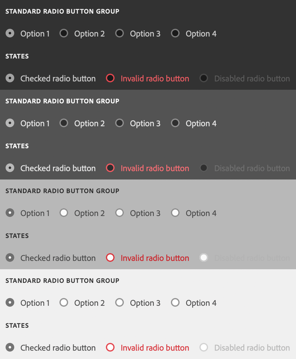 Radio groups