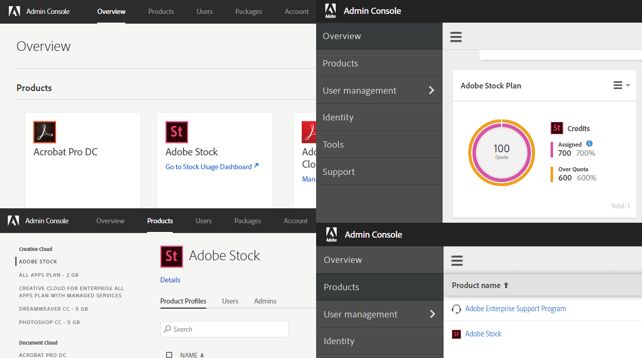 Adobe Stock in the Enterprise Admin Console