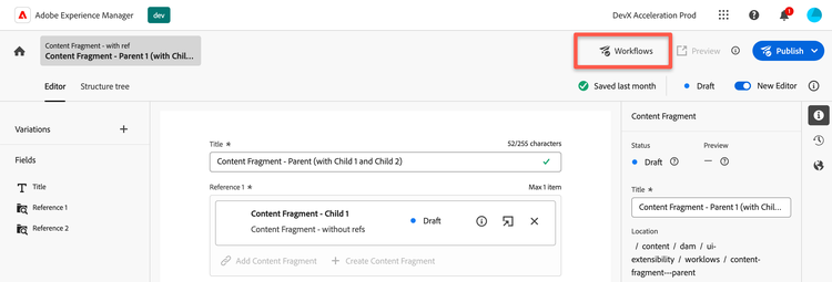 AEM Content Fragment Editor