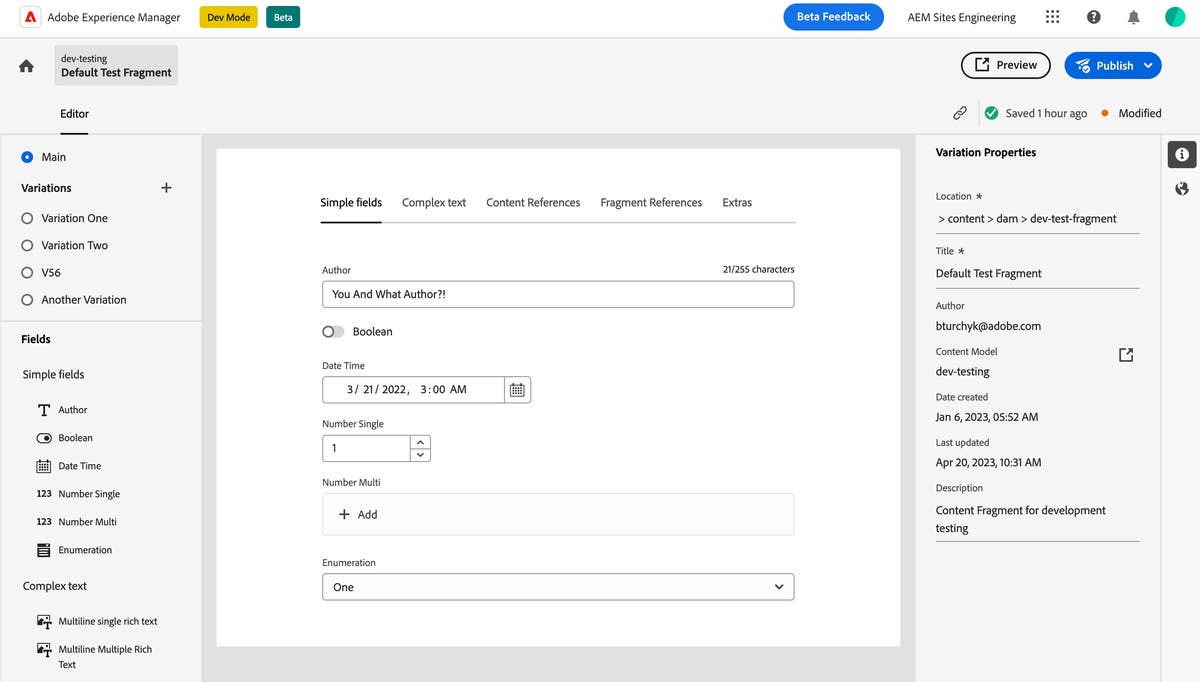 AEM Content Fragments Editor Extensibility