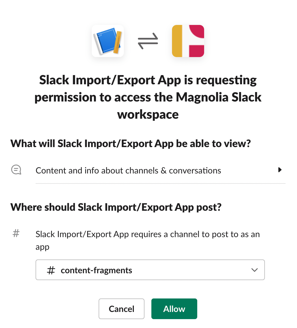 Select Slack Channel to Post