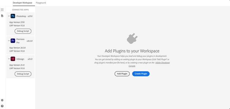 UXP version in the UXP Developer Tool