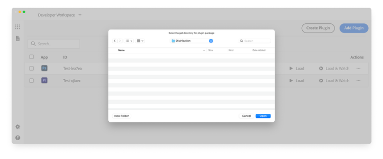 Destination folder