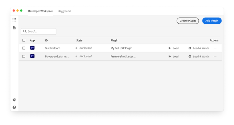 A plugin added to the UDT workspace