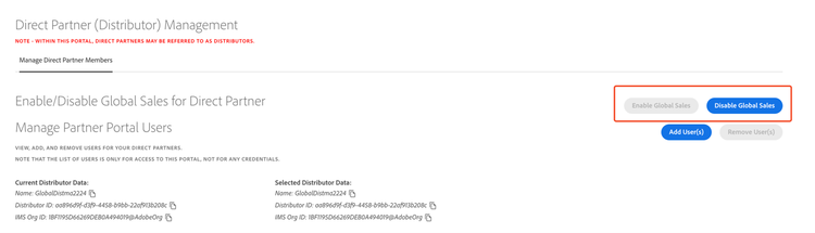 Enabling a Direct Partner for Global Sales in Sandbox
