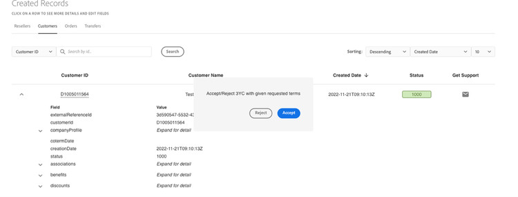 Accept/Reject 3YC commitment terms from Sandbox Portal - 2