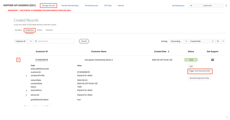 Trigger auto-renewal