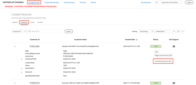 Generating Reseller Change Approval Code