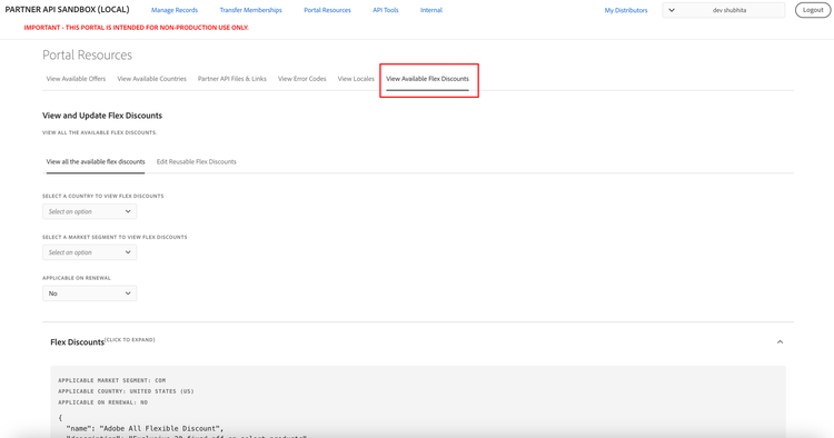 Available Flexible Discounts