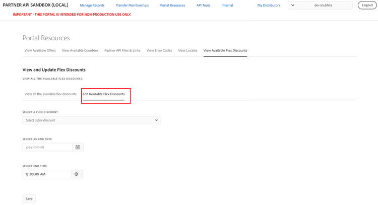 Edit reusable flexible discounts